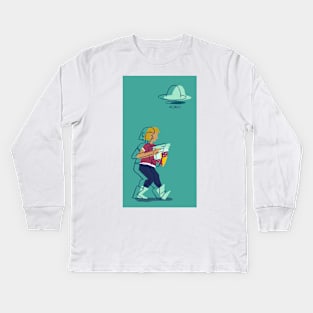 Alien fighter Kids Long Sleeve T-Shirt